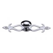 C3072 32-PC Heritage Brass Cabinet Knob Oval&sol;Backplate Design 32mm Polished Chrome Finish