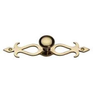 Click Here To Enlarge This Photo Of C3074 32-PB M&period;Marcus Heritage Brass Cabinet Knob Round Backplate Design 32mm Polished Brass