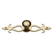 C3074 32-PB M&period;Marcus Heritage Brass Cabinet Knob Round Backplate Design 32mm Polished Brass