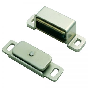 Click Here To Enlarge This Photo Of FTD840NP - Carlisle Brass Fingertip Design Steel Magnetic Catch &lpar;6kg Pull&rpar; 46 x 15 x 14mm Nickel Plated
