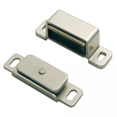 Click Here To Enlarge This Photo Of FTD850NP - Carlisle Brass Fingertip Design Steel Magnetic Catch &lpar;3&period;5kg Pull&rpar; 46 x 15 x 14mm Nickel Plated