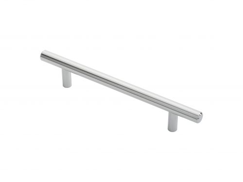 Click Here To Enlarge This Photo Of FTD445BCP - Carlisle Brass Fingertip Design 12mm Steel T-Bar Handle &lpar;128mm c&sol;c&rpar; 188mm Polished Chrome