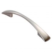 FTD380ASN - Carlisle Brass Fingertip Design Waisted Flat Bow Handle &lpar;96mm c&sol;c&rpar; 137mm Satin Nickel