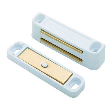 Click Here To Enlarge This Photo Of FTD835ANWH - Carlisle Brass Fingertip Design Nylon Magnetic Catch &lpar;2kg Pull&rpar; 42 x 14 x 14mm White