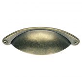 FTD555AB - Carlisle Brass Fingertip Design Traditional Cup Handle 64mm Antique Brass