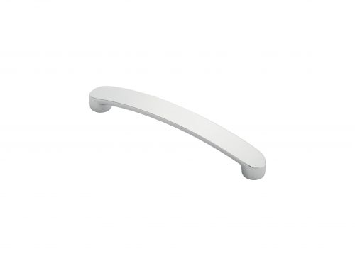 Click Here To Enlarge This Photo Of FTD2035ACP - Carlisle Brass Fingertip Design Radiused End Flat Bow Handle &lpar;128mm c&sol;c&rpar; 145mm Polished Chrome