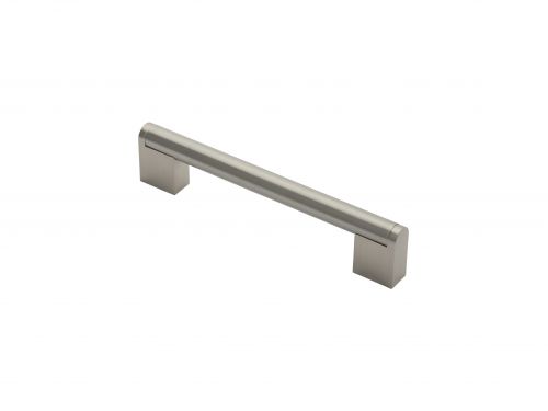 Click Here To Enlarge This Photo Of FTD4750BSNSS - Carlisle Brass Fingertip Design 14mm Bar Handle &lpar;128mm c&sol;c&rpar; 168mm Satin Nickel&sol;Satin Stainless Steel