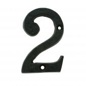 LF55492 - Carlisle Brass Ludlow Foundries Numeral Face Fix &lpar;No 2&rpar; 76mm Black Antique