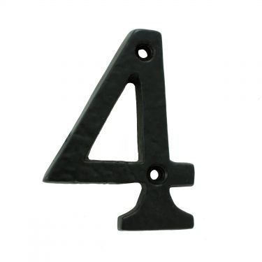 Click Here To Enlarge This Photo Of LF55494 - Carlisle Brass Ludlow Foundries Numeral Face Fix &lpar;No 4&rpar; 76mm Black Antique