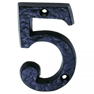 Click Here To Enlarge This Photo Of LF55495 - Carlisle Brass Ludlow Foundries Numeral Face Fix &lpar;No 5&rpar; 76mm Black Antique