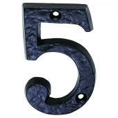 LF55495 - Carlisle Brass Ludlow Foundries Numeral Face Fix &lpar;No 5&rpar; 76mm Black Antique