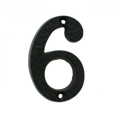 Click Here To Enlarge This Photo Of LF55496 - Carlisle Brass Ludlow Foundries Numeral Face Fix &lpar;No 6&plus;9&rpar; 76mm Black Antique