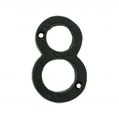 LF55498 - Carlisle Brass Ludlow Foundries Numeral Face Fix &lpar;No 8&rpar; 76mm Black Antique