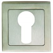 SSE1405SSS&sol;DUO - Carlisle Brass Eurospec Euro Profile Square Escutcheon 52 x 8mm Satin Stainless Steel&sol;Polished Stainless Steel