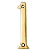 N1 - Carlisle Brass Numeral Face Fix &lpar;No&period;1&rpar; 76mm Polished Brass