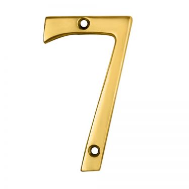 Click Here To Enlarge This Photo Of N7 - Carlisle Brass Numeral Face Fix &lpar;No&period;7&rpar; 76mm Polished Brass