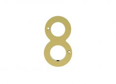 N8 - Carlisle Brass Numeral Face Fix &lpar;No&period;8&rpar; 76mm Polished Brass