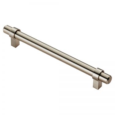 Click Here To Enlarge This Photo Of FTD495CSN - Carlisle Brass Fingertip Design Rail Handle &lpar;160mm c&sol;c&rpar; 200mm Satin Nickel
