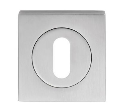 Click Here To Enlarge This Photo Of SZM003SQSC - Carlisle Brass Serozzetta Square Standard Key Escutcheon &lpar;Concealed Fix&rpar; Satin Chrome