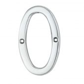 N0CP - Carlisle Brass Numeral Face Fix &lpar;No&period;0&rpar; 76mm Polished Chrome