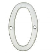 N0SC - Carlisle Brass Numeral Face Fix &lpar;No&period;0&rpar; 76mm Satin Chrome