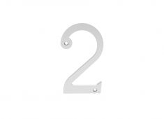 N2SC - Carlisle Brass Numeral Face Fix &lpar;No&period;2&rpar; 76mm Satin Chrome