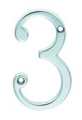 N3CP - Carlisle Brass Numeral Face Fix &lpar;No&period;3&rpar; 76mm Polished Chrome