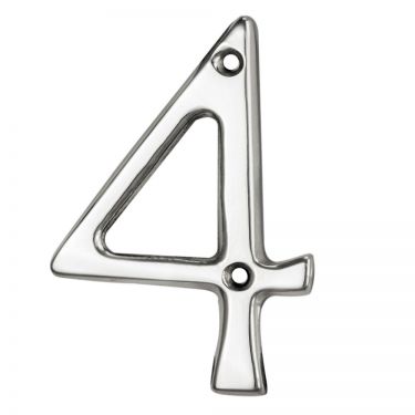 Click Here To Enlarge This Photo Of N4CP - Carlisle Brass Numeral Face Fix &lpar;No&period;4&rpar; 76mm Polished Chrome
