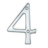 N4SC - Carlisle Brass Numeral Face Fix &lpar;No&period;4&rpar; 76mm Satin Chrome