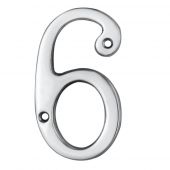 N6CP - Carlisle Brass Numeral Face Fix &lpar;No 6 Or 9&rpar; 76mm Polished Chrome