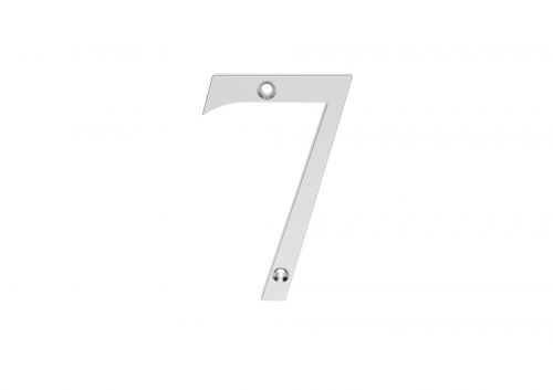 Click Here To Enlarge This Photo Of N7SC - Carlisle Brass Numeral Face Fix &lpar;No&period;7&rpar; 76mm Satin Chrome