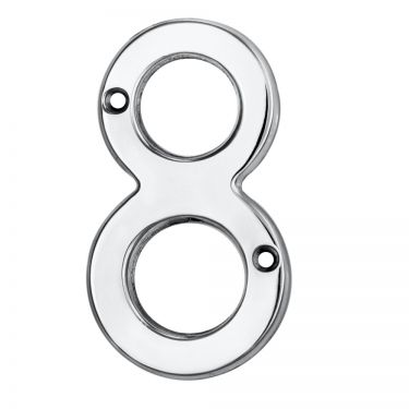 Click Here To Enlarge This Photo Of N8CP - Carlisle Brass Numeral Face Fix &lpar;No&period;8&rpar; 76mm Polished Chrome