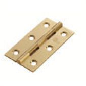HSD3 - Carlisle Brass Hinge Solid Drawn Brass Butt 76 x 40 x1&period;5mm Satin Brass