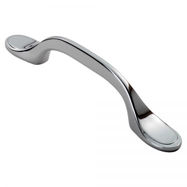 Click Here To Enlarge This Photo Of FTD520CP - Carlisle Brass Fingertip Design Shaker Style Handle &lpar;76mm c&sol;c&rpar; 128mm Polished Chrome
