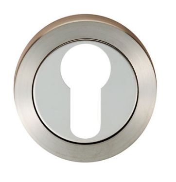 Click Here To Enlarge This Photo Of SWL102DUO - Carlisle Brass Eurospec Euro Profile Escutcheon Satin&sol;Polished Stainless Steel