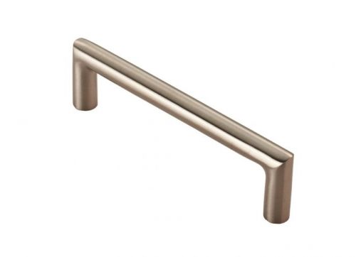 Click Here To Enlarge This Photo Of CPM1096SSS - Carlisle Brass Eurospec Stainless Steel Solid Cabinet Mitred Pull Handle 10mm Dia&period; &lpar;96mm c&sol;c&rpar; G304 Satin Stainless Steel