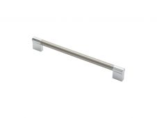 FTD470ESNCP - Carlisle Brass Fingertip Design 13mm Keyhole Handle &lpar;224mm c&sol;c&rpar; 236mm Satin Nickel&sol;Polished Chrome