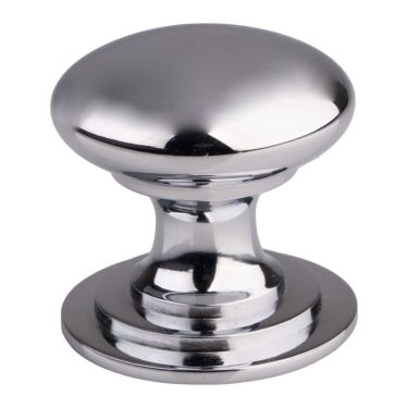 Click Here To Enlarge This Photo Of M47CCP - Carlisle Brass Fingertip Design Victorian Knob 38mm Polished Chrome