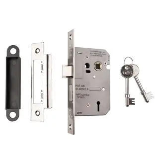 LSE5325NP - Carlisle Brass Eurospec 3 Lever Sashlock - Economy 64mm Nickel Plated