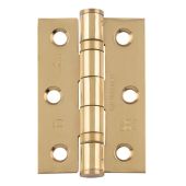 HIN1322&sol;7PVD - Carlisle Brass Eurospec 76mm x 51mm x 2mm Ball Bearing Hinges Grade 7 &lpar;40kg&rpar; PVD Stainless Brass