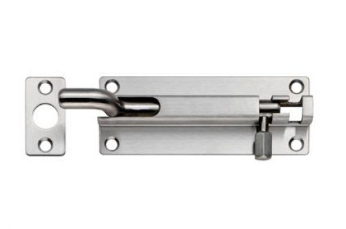 Click Here To Enlarge This Photo Of BBT1080CR&sol;SSS - Carlisle Brass Eurospec 80 x 38mm Cranked Barrel Bolt Satin Stainless Steel