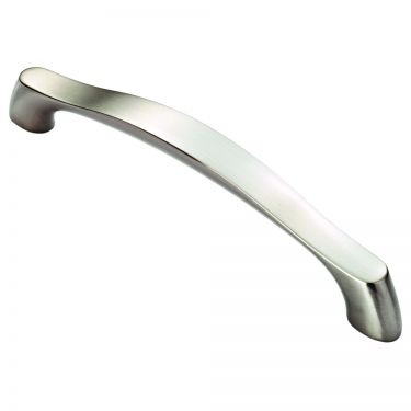 Click Here To Enlarge This Photo Of FTD2080BSN - Carlisle Brass Fingertip Design Chunky Arched Grip Handle &lpar;160mm c&sol;c&rpar; 194mm Satin Nickel
