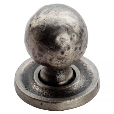 Click Here To Enlarge This Photo Of FTD1078BPE - Carlisle Brass Fingertip Design Hammered Ball Knob &lpar;32mm&rpar; on Rose &lpar;37mm&rpar; Pewter
