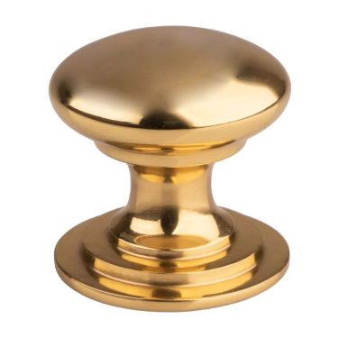 Click Here To Enlarge This Photo Of M47D - Carlisle Brass Fingertip Design Victorian Knob 42mm Polished Brass