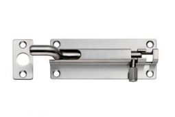 BBT1100CR&sol;SSS - Carlisle Brass Eurospec 100 x 38mm Cranked Barrel Bolt Satin Stainless Steel