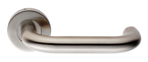 Click Here To Enlarge This Photo Of CSL1190SSS - Carlisle Brass Eurospec 19mm Safety Lever on Round Rose &lpar;G304&rpar; Satin Stainless Steel