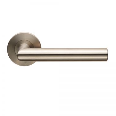Click Here To Enlarge This Photo Of CSL1192&sol;6SSS - Carlisle Brass Eurospec 19mm Mitred Lever on 6mm Slim Round Rose &lpar;G304&rpar; Satin Stainless Steel