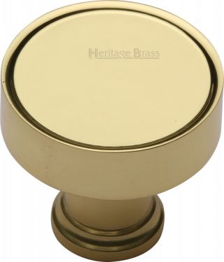 Click Here To Enlarge This Photo Of C4549-PB Heritage Brass Cabinet Knob Florence Design 32mm Polished Brass Finish