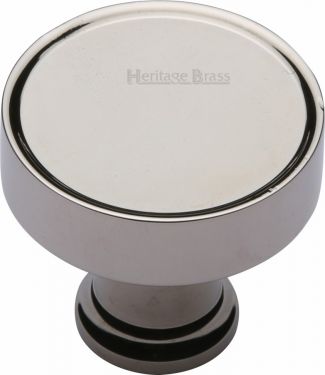 Click Here To Enlarge This Photo Of C4549-PNF Heritage Brass Cabinet Knob Florence Design 32mm Polished Nickel Finish