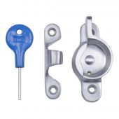 AA40LCKSC - Carlisle Brass Locking Sash Fastener &lpar;Fitch Pattern&rpar; Satin Chrome